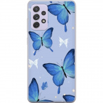 Mobiele hoes voor Samsung Galaxy A52s 5G met Blauwe vlinders ontwerp