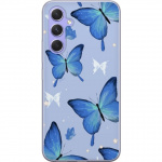 Mobiele hoes voor Samsung Galaxy A54 met Blauwe vlinders ontwerp