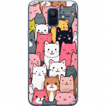 Mobiele hoes voor Samsung Galaxy A6 (2018) met Kattenpatroon ontwerp