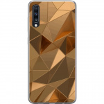 Mobiele hoes voor Samsung Galaxy A70 met 3D Goud ontwerp