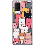 Mobiele hoes voor Samsung Galaxy A71 5G met Kattenpatroon ontwerp