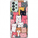 Mobiele hoes voor Samsung Galaxy A73 5G met Kattenpatroon ontwerp