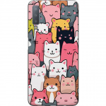 Mobiele hoes voor Samsung Galaxy A7 (2018) met Kattenpatroon ontwerp