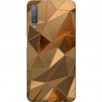 Mobiele hoes voor Samsung Galaxy A7 (2018) met 3D Goud ontwerp