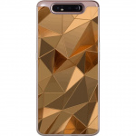 Mobiele hoes voor Samsung Galaxy A80 met 3D Goud ontwerp