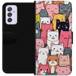 Portemonnee-hoesje voor Samsung Galaxy A82 5G met Kattenpatroon ontwerp