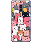 Mobiele hoes voor Samsung Galaxy A8 (2018) met Kattenpatroon ontwerp