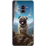 Mobiele hoes voor Samsung Galaxy A8 (2018) met Blije Hond ontwerp