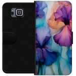 Portemonnee-hoesje voor Samsung Galaxy Alpha met Magische bloemen ontwerp