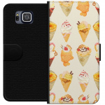 Portemonnee-hoesje voor Samsung Galaxy Alpha met Glasachtig ontwerp