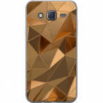 Mobiele hoes voor Samsung Galaxy J5 met 3D Goud ontwerp