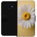 Portemonnee-hoesje voor Samsung Galaxy J6+ met Porseleinbloem ontwerp