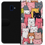 Portemonnee-hoesje voor Samsung Galaxy J6+ met Kattenpatroon ontwerp