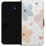 Portemonnee-hoesje voor Samsung Galaxy J6+ met Bloemen ontwerp