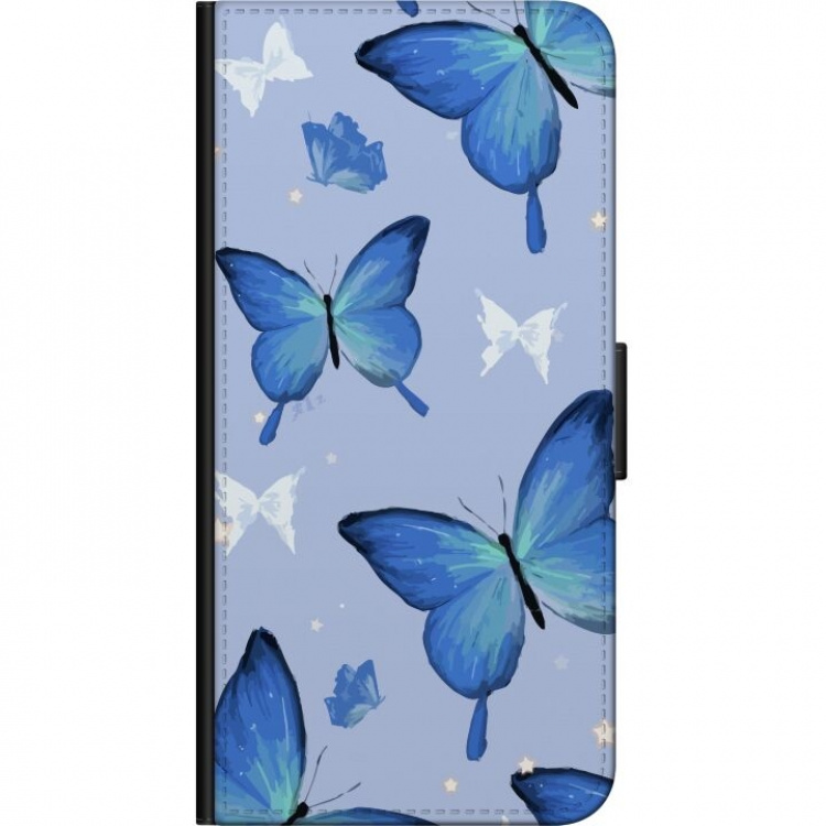 Portemonnee-hoesje voor Samsung Galaxy Note10+ met Blauwe vlinders ontwerp