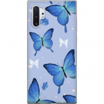 Mobiele hoes voor Samsung Galaxy Note10+ met Blauwe vlinders ontwerp