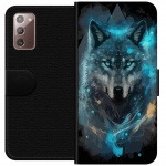 Portemonnee-hoesje voor Samsung Galaxy Note20 met Wolf ontwerp