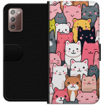 Portemonnee-hoesje voor Samsung Galaxy Note20 met Kattenpatroon ontwerp