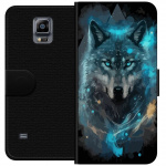 Portemonnee-hoesje voor Samsung Galaxy Note 4 met Wolf ontwerp