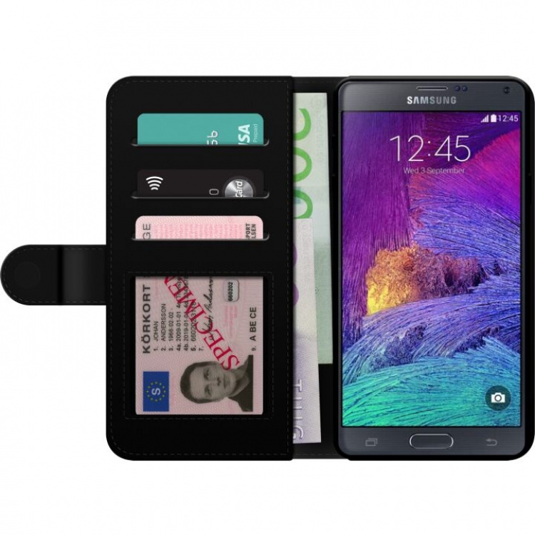 Portemonnee-hoesje voor Samsung Galaxy Note 4 met Aardbeien ontwerp Portemonnee-hoesje voor Samsung Galaxy Note 4 met Aardbeien ontwerp