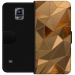 Portemonnee-hoesje voor Samsung Galaxy Note 4 met 3D Goud ontwerp
