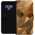 Portemonnee-hoesje voor Samsung Galaxy Note9 met 3D Goud ontwerp
