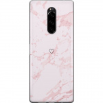 Mobiele hoes voor Sony Xperia 1 met Roze Hart ontwerp Mobiele hoes voor Sony Xperia 1 met Roze Hart ontwerp