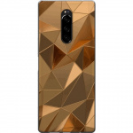 Mobiele hoes voor Sony Xperia 1 met 3D Goud ontwerp Mobiele hoes voor Sony Xperia 1 met 3D Goud ontwerp