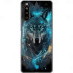 Mobiele hoes voor Sony Xperia 10 II met Wolf ontwerp