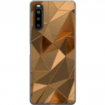 Mobiele hoes voor Sony Xperia 10 II met 3D Goud ontwerp