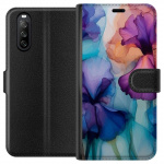 Portemonnee-hoesje voor Sony Xperia 10 III met Magische bloemen ontwerp