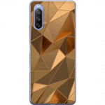 Mobiele hoes voor Sony Xperia 10 III met 3D Goud ontwerp