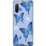 Mobiele hoes voor Sony Xperia 10 III Lite met Blauwe vlinders ontwerp