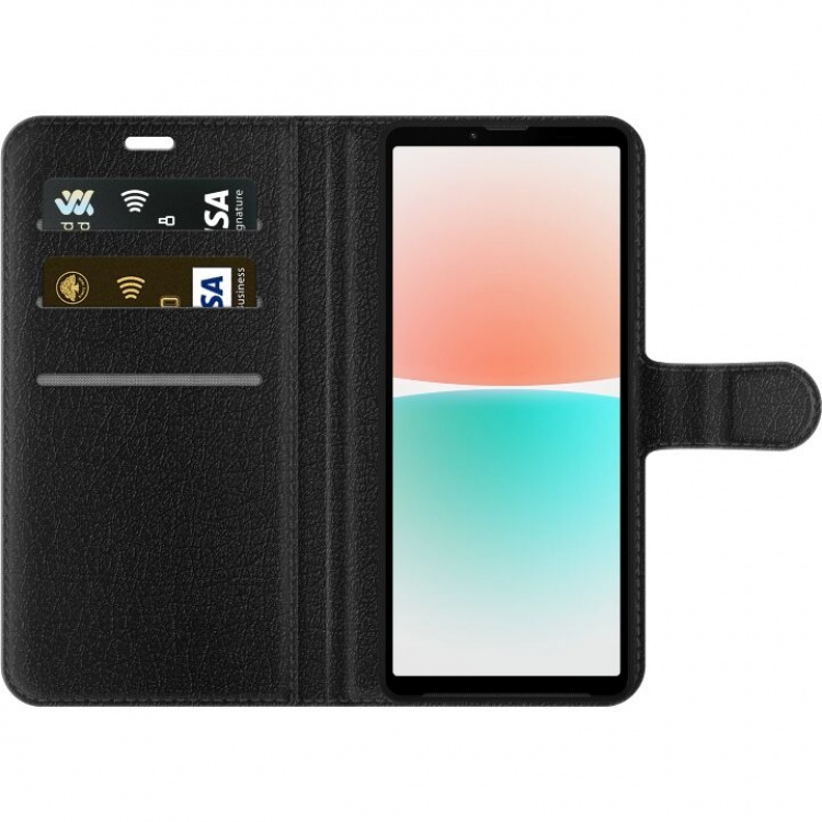 Portemonnee-hoesje voor Sony Xperia 10 IV met Kersen ontwerp Portemonnee-hoesje voor Sony Xperia 10 IV met Kersen ontwerp