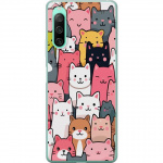 Mobiele hoes voor Sony Xperia 10 IV met Kattenpatroon ontwerp