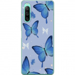 Mobiele hoes voor Sony Xperia 10 IV met Blauwe vlinders ontwerp