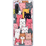 Mobiele hoes voor Sony Xperia 10 V met Kattenpatroon ontwerp