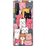 Mobiele hoes voor Sony Xperia 1 II met Kattenpatroon ontwerp