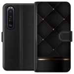 Portemonnee-hoesje voor Sony Xperia 1 III met Luxe lijn ontwerp Portemonnee-hoesje voor Sony Xperia 1 III met Luxe lijn ontwerp