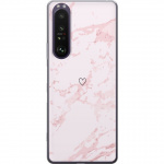 Mobiele hoes voor Sony Xperia 1 III met Roze Hart ontwerp