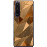 Mobiele hoes voor Sony Xperia 1 III met 3D Goud ontwerp