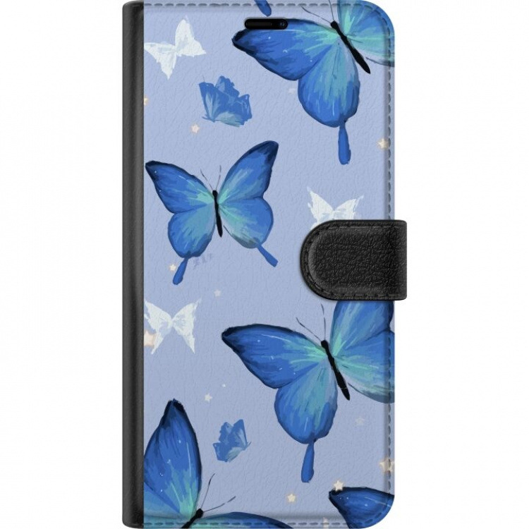 Portemonnee-hoesje voor Sony Xperia 1 IV met Blauwe vlinders ontwerp Portemonnee-hoesje voor Sony Xperia 1 IV met Blauwe vlinders ontwerp