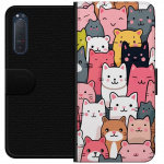 Portemonnee-hoesje voor Sony Xperia 5 II met Kattenpatroon ontwerp