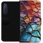 Portemonnee-hoesje voor Sony Xperia 5 II met Metallic patroon ontwerp