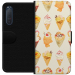 Portemonnee-hoesje voor Sony Xperia 5 II met Glasachtig ontwerp