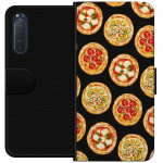 Portemonnee-hoesje voor Sony Xperia 5 II met Pizza ontwerp