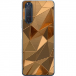 Mobiele hoes voor Sony Xperia 5 II met 3D Goud ontwerp Mobiele hoes voor Sony Xperia 5 II met 3D Goud ontwerp