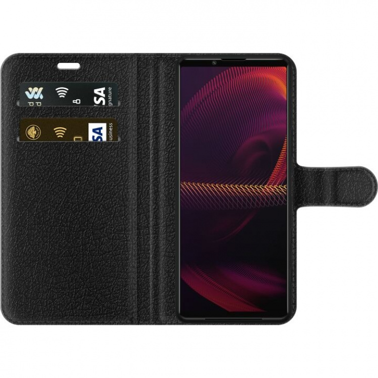 Portemonnee-hoesje voor Sony Xperia 5 III met Kersen ontwerp Portemonnee-hoesje voor Sony Xperia 5 III met Kersen ontwerp