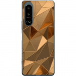 Mobiele hoes voor Sony Xperia 5 III met 3D Goud ontwerp