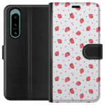 Portemonnee-hoesje voor Sony Xperia 5 IV met Aardbeien ontwerp Portemonnee-hoesje voor Sony Xperia 5 IV met Aardbeien ontwerp